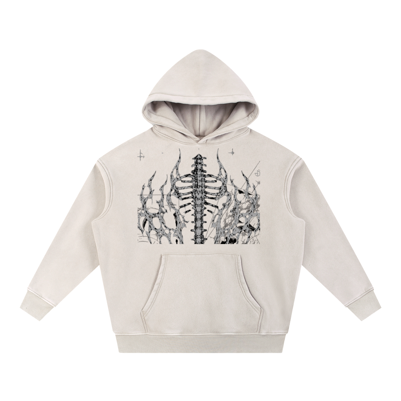 Snow Wash Fleece Oversize Hoodie