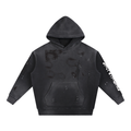 Vintage Washed Frayed Fleece Hoodie