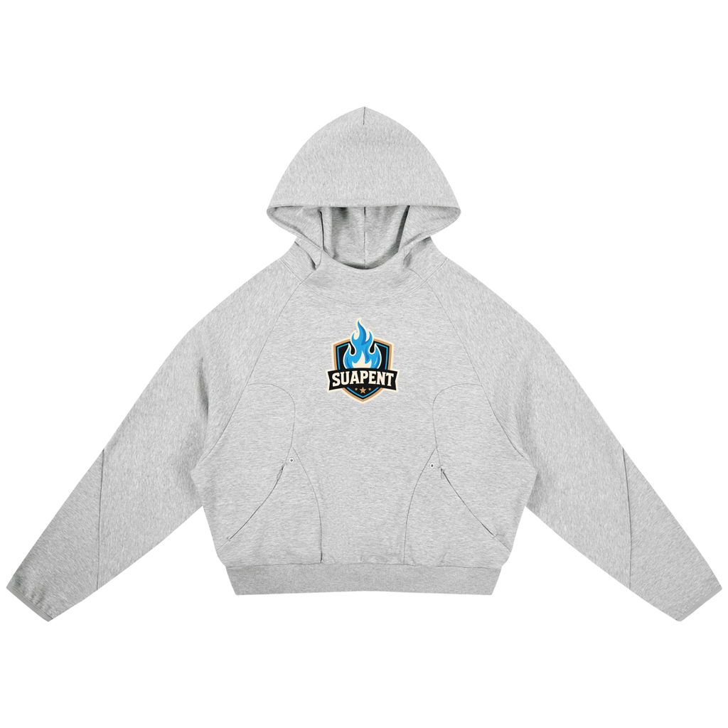 Curved Panel Raglan Hoodie