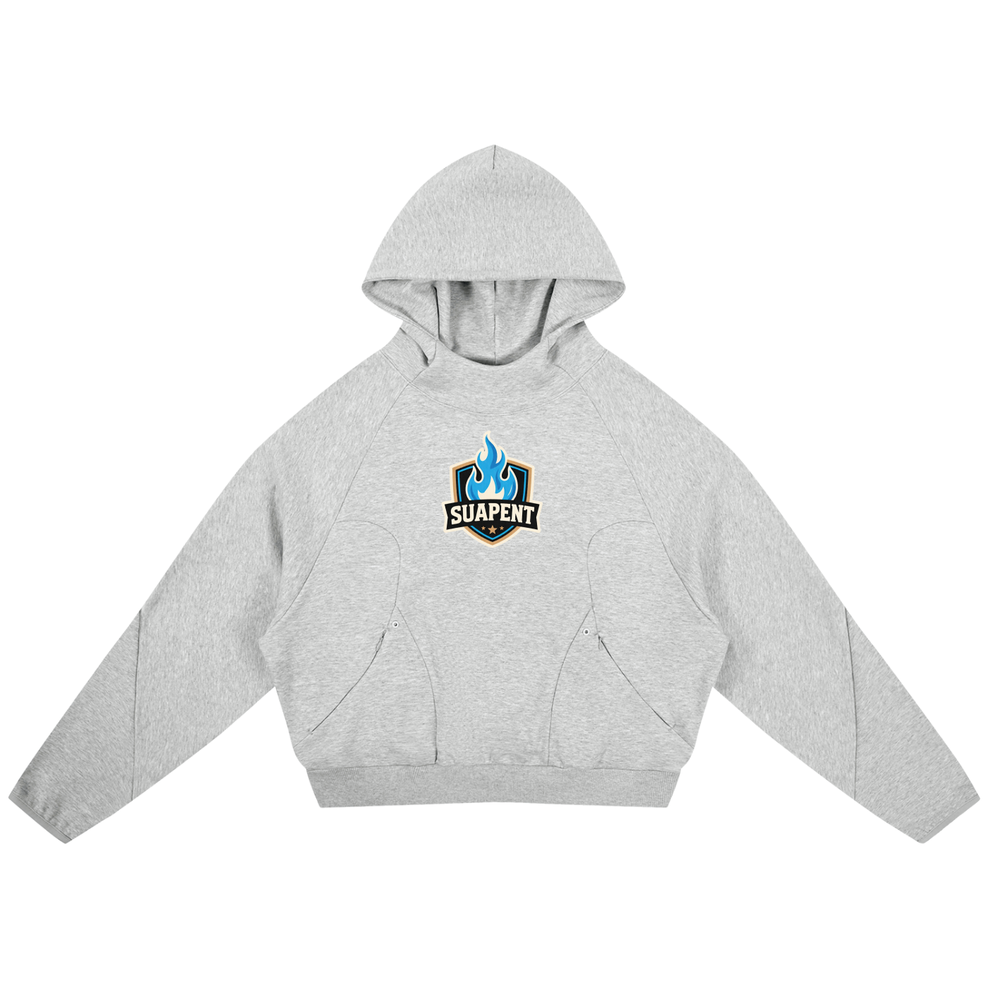 Curved Panel Raglan Hoodie