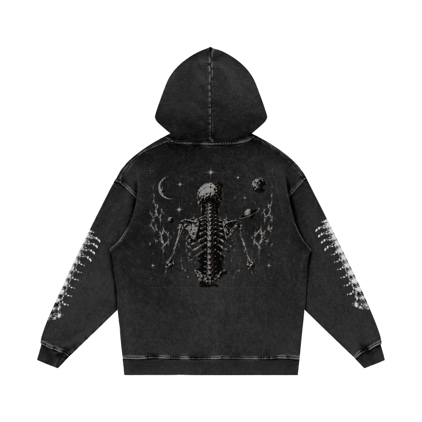 Snow Washed Loose Cotton Hoodie