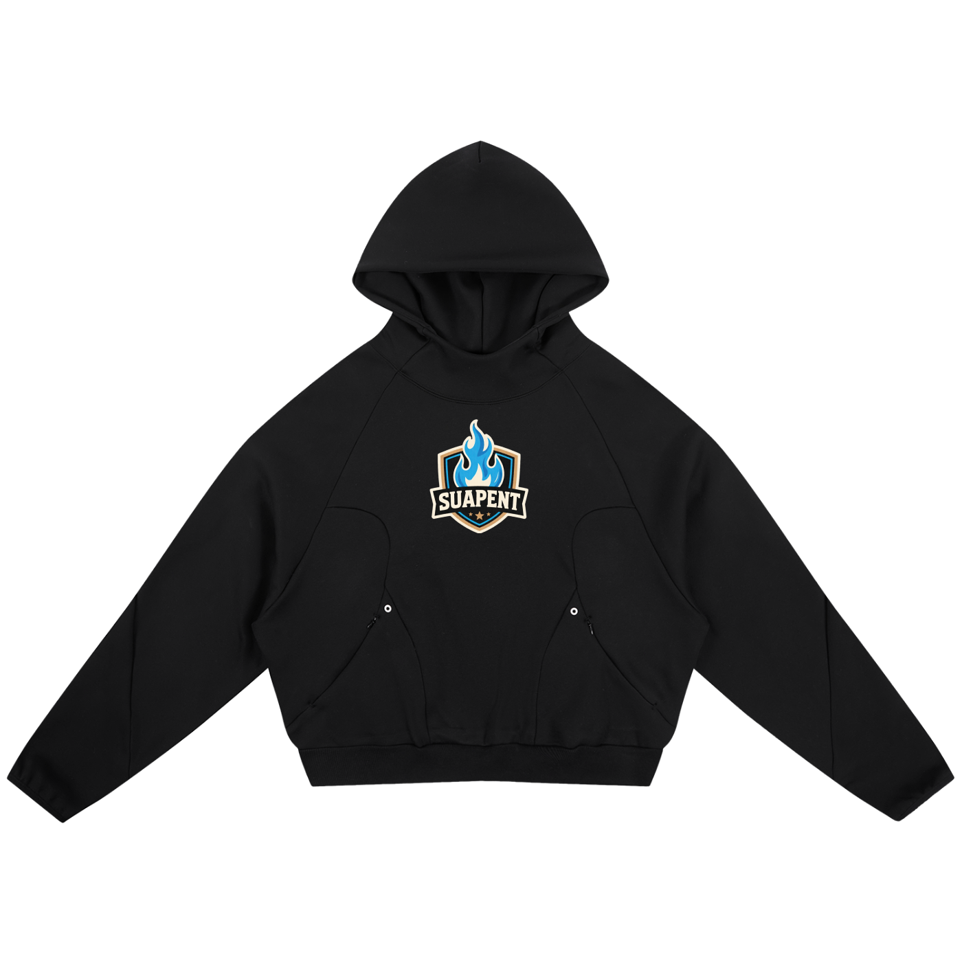 Curved Panel Raglan Hoodie