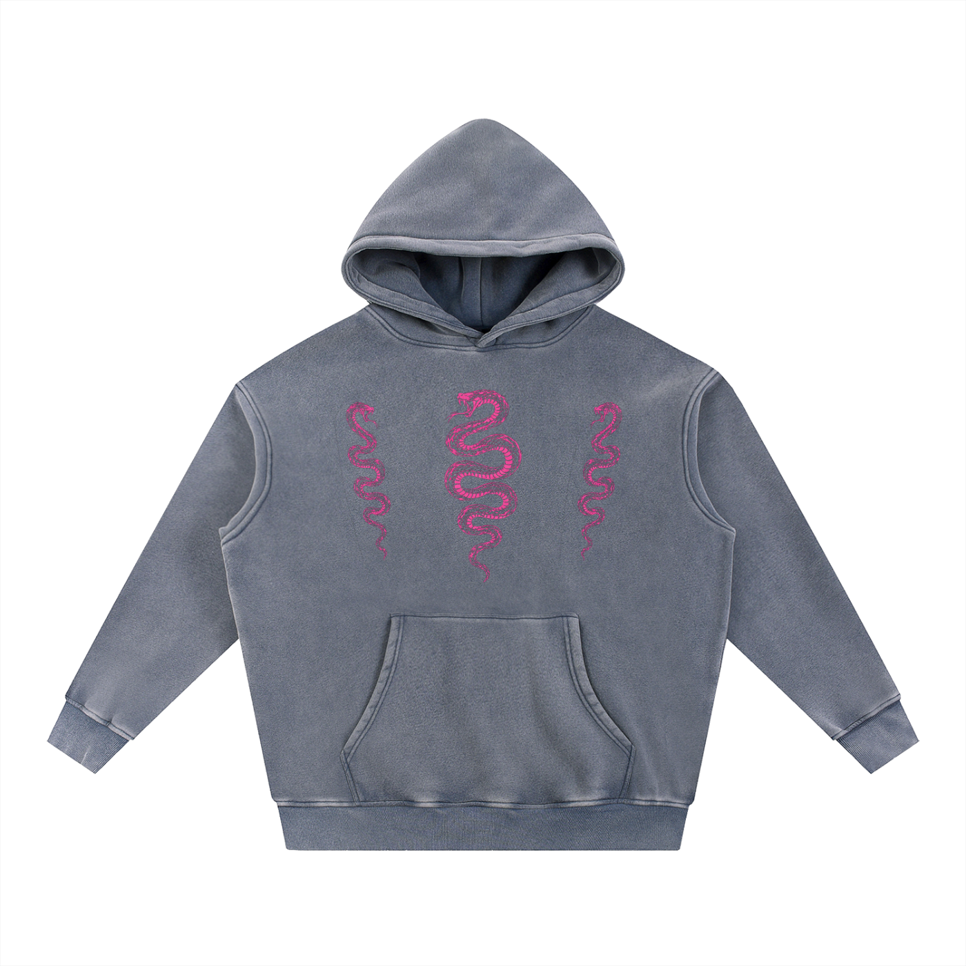 Snow Wash Fleece Oversize Hoodie