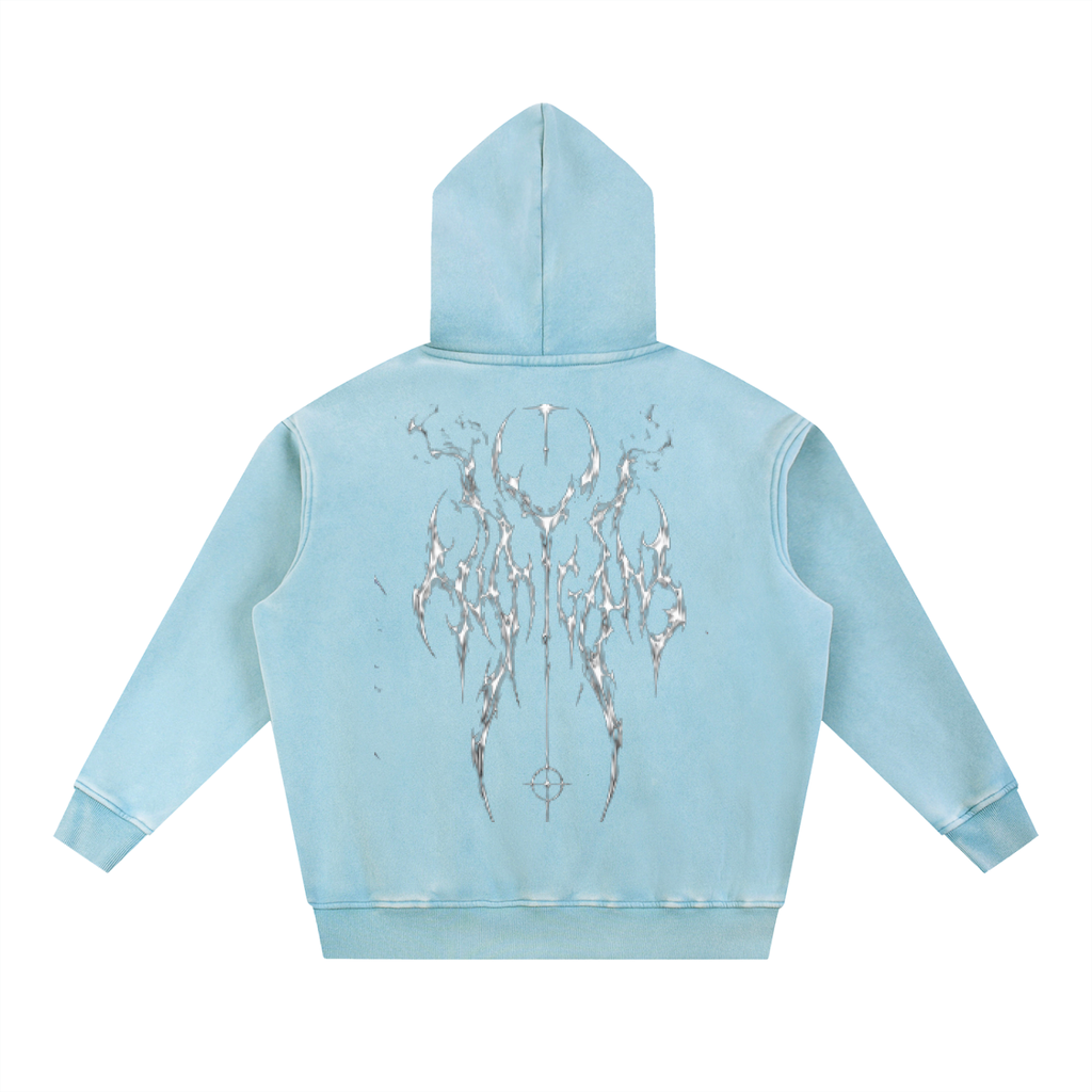Snow Wash Fleece Oversize Hoodie