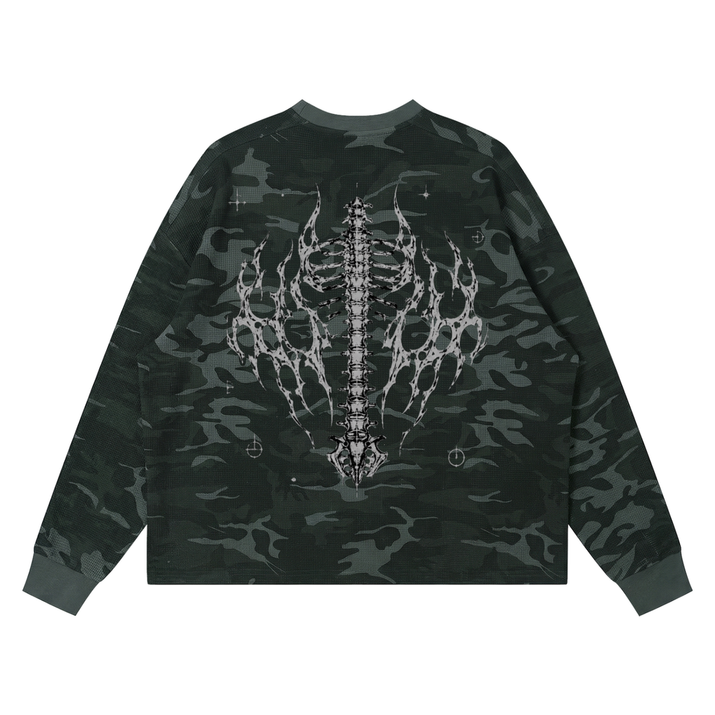 Unisex Waffle Boxy Long Sleeve T-Shirt