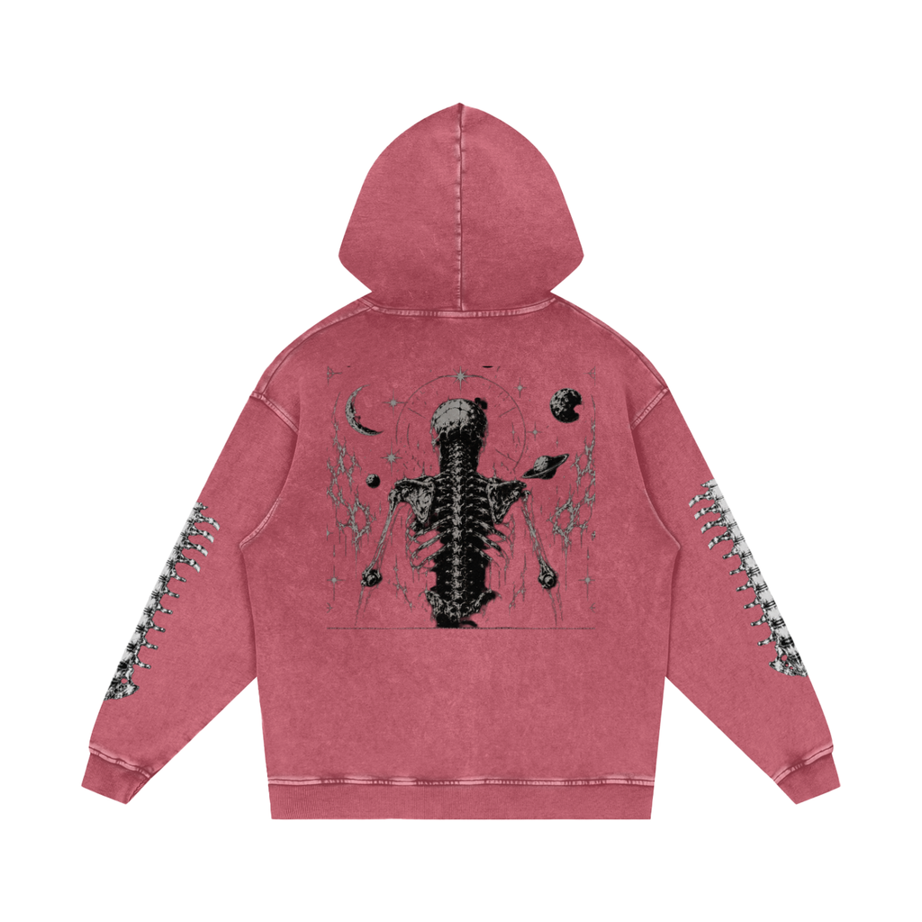 Snow Washed Loose Cotton Hoodie