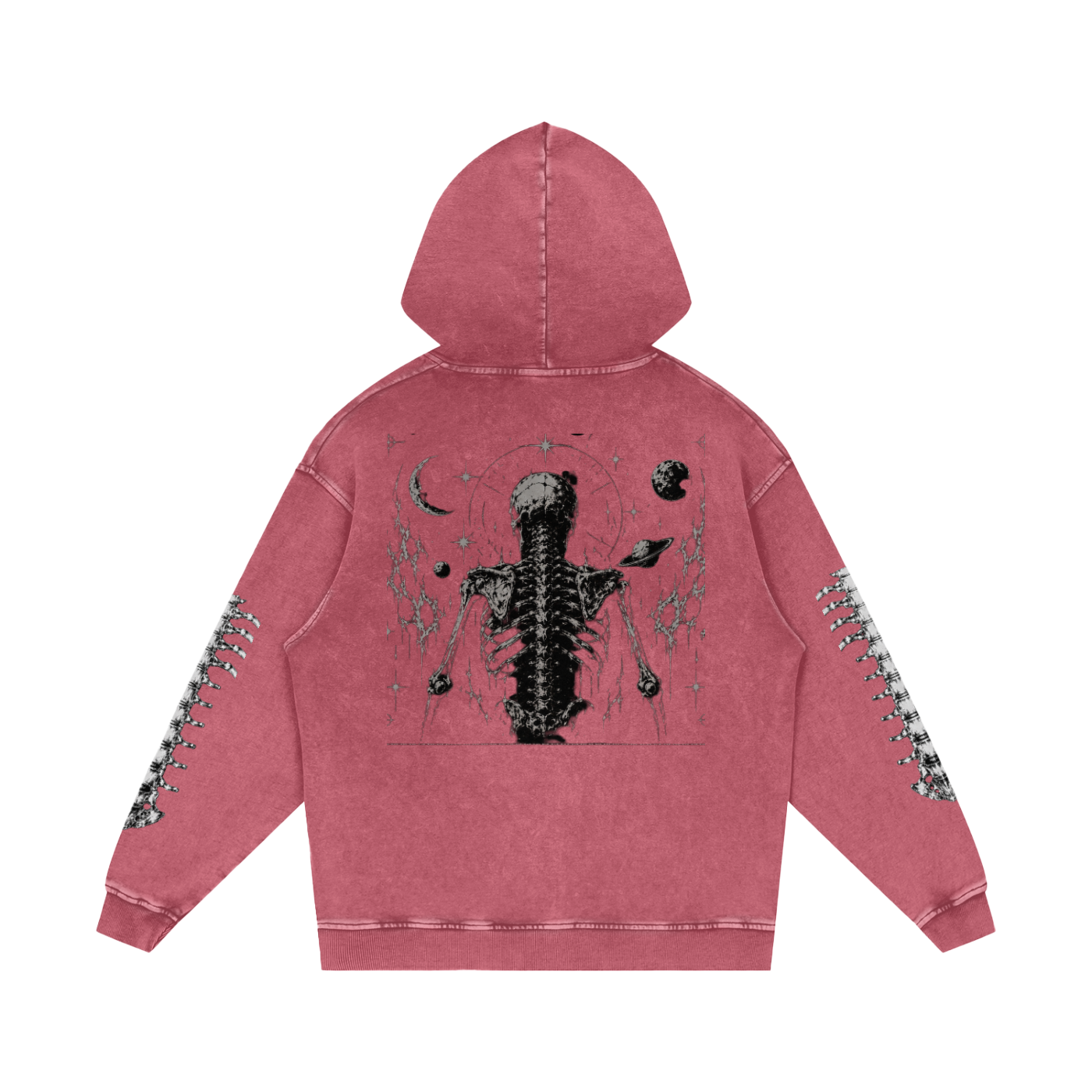 Snow Washed Loose Cotton Hoodie