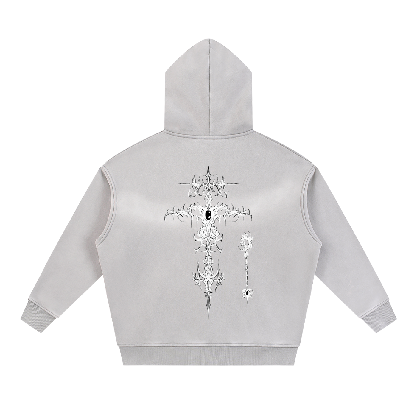 Sunfade Two-way Zipper Boxy Fleece Hoodie
