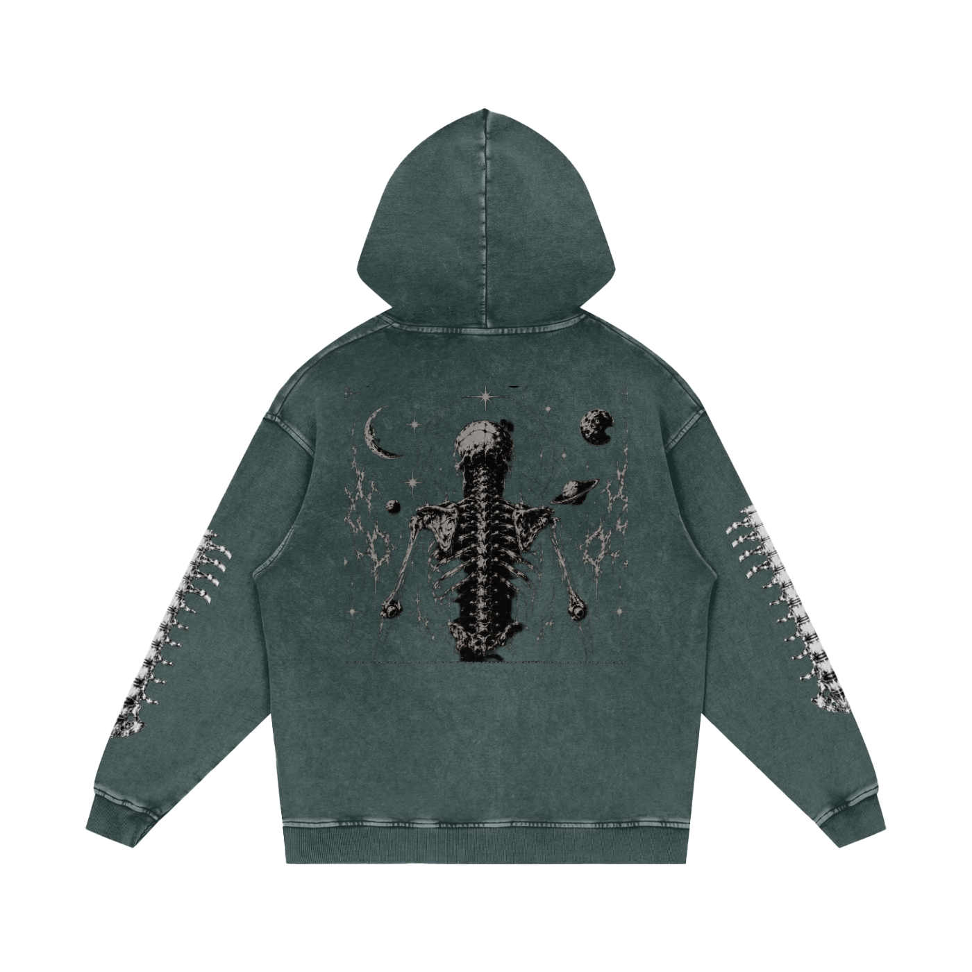 Snow Washed Loose Cotton Hoodie