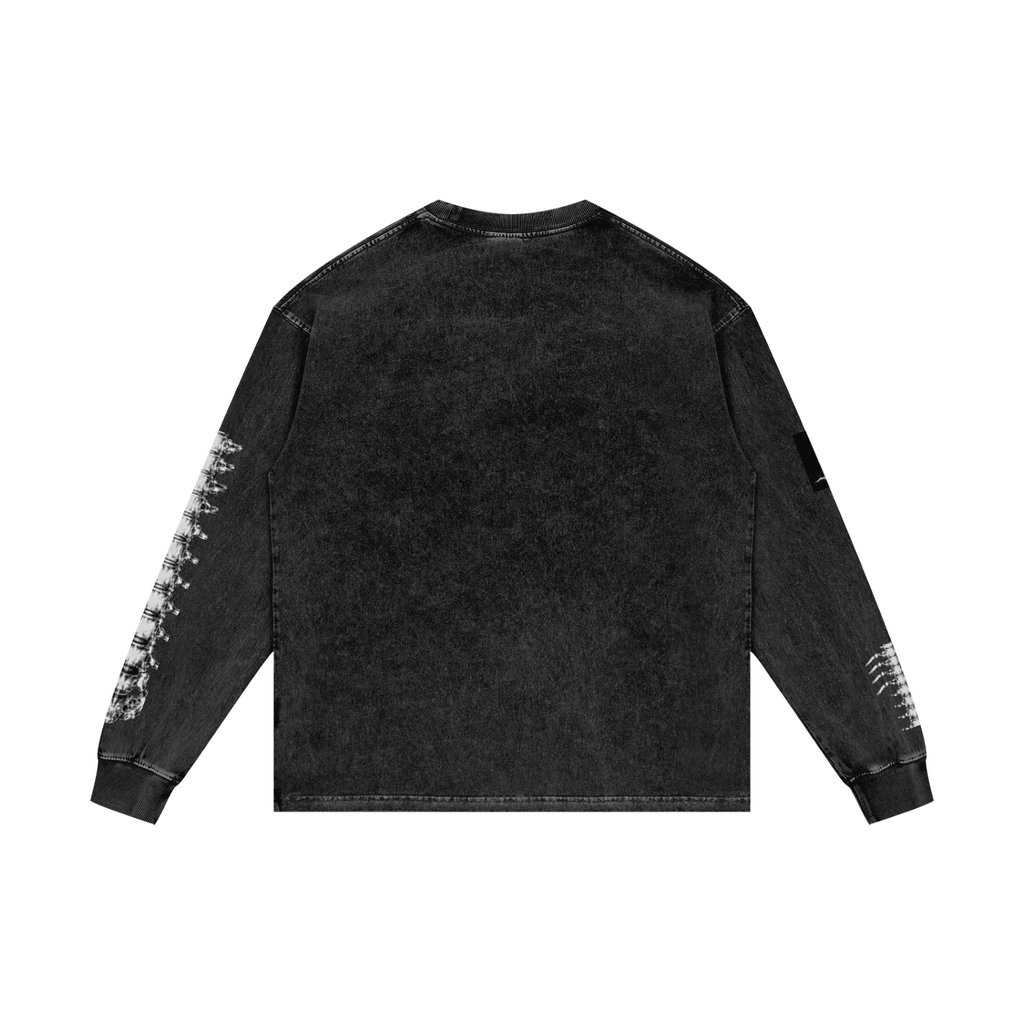Acid Wash Oversize Long Sleeve T-Shirt