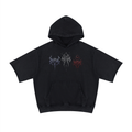 Unisex Mineral Wash Short Sleeve Hoodie