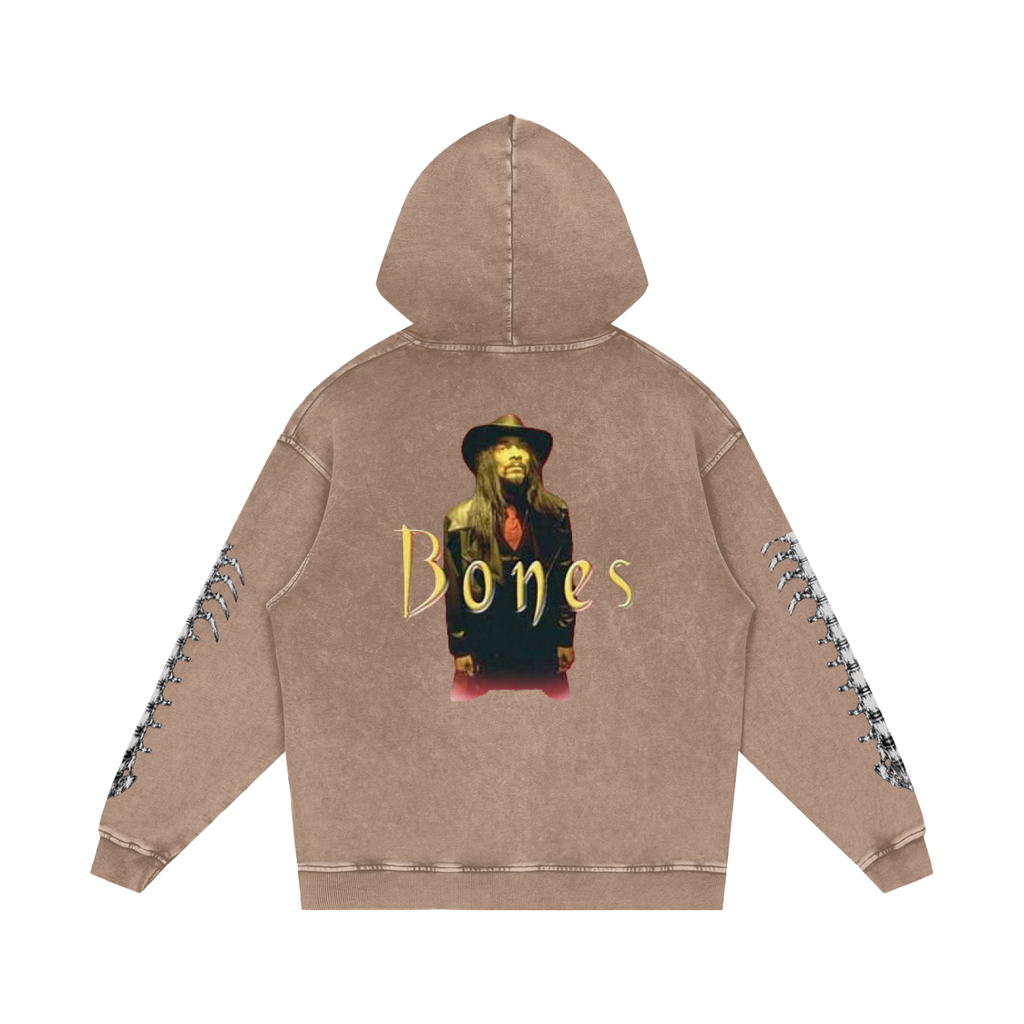 Snow Washed Loose Cotton Hoodie