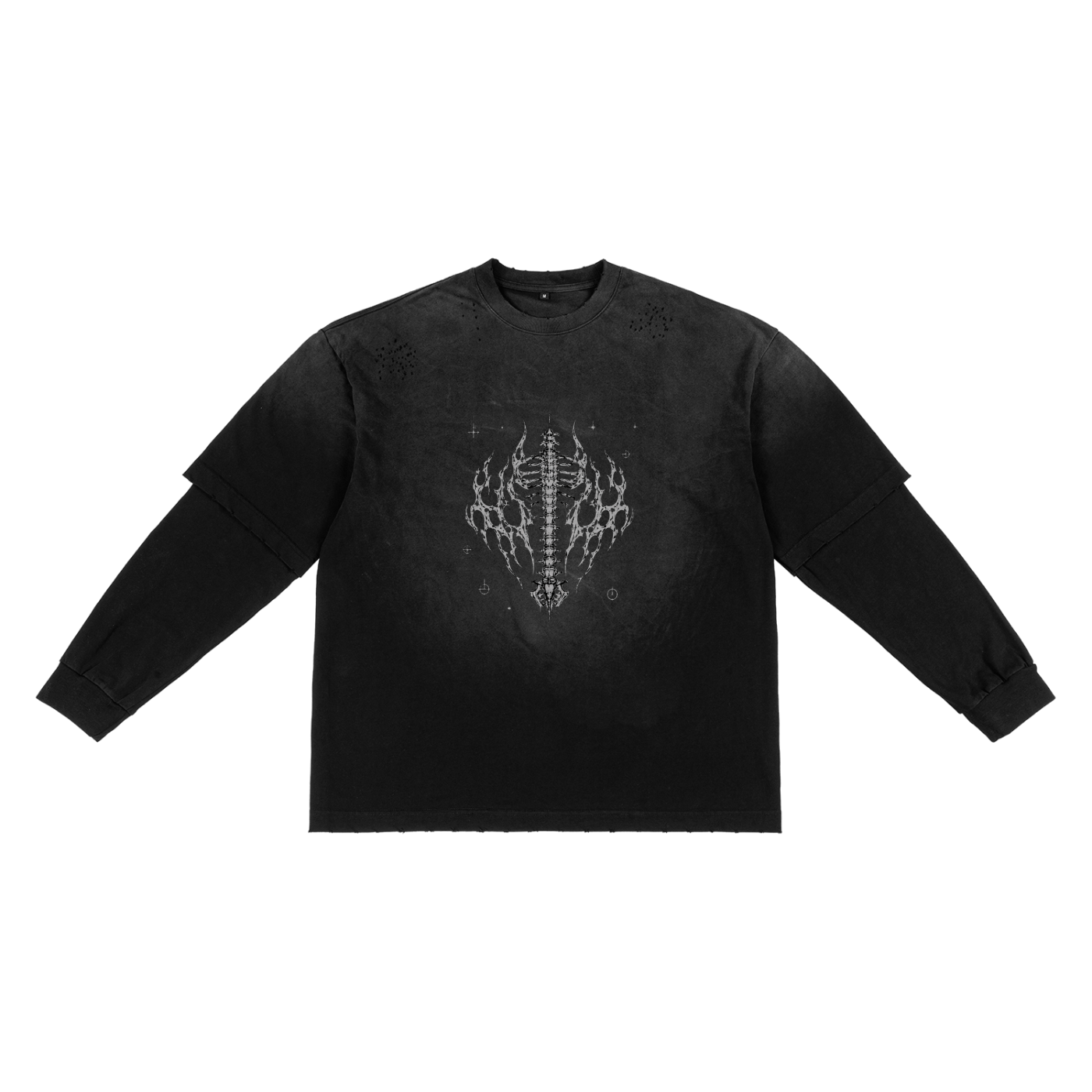 Sunfade Hand-Frayed Faux Two-Piece T-Shirt