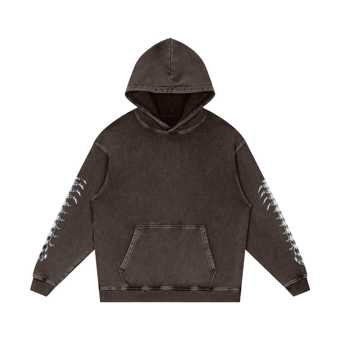 Snow Washed Loose Cotton Hoodie