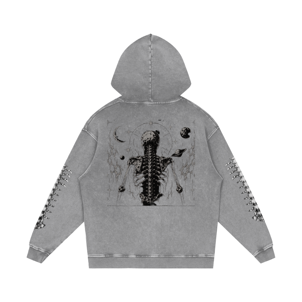 Snow Washed Loose Cotton Hoodie