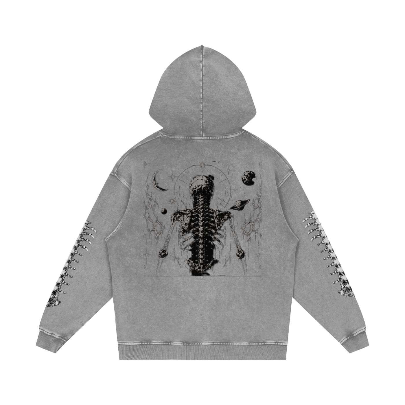 Snow Washed Loose Cotton Hoodie
