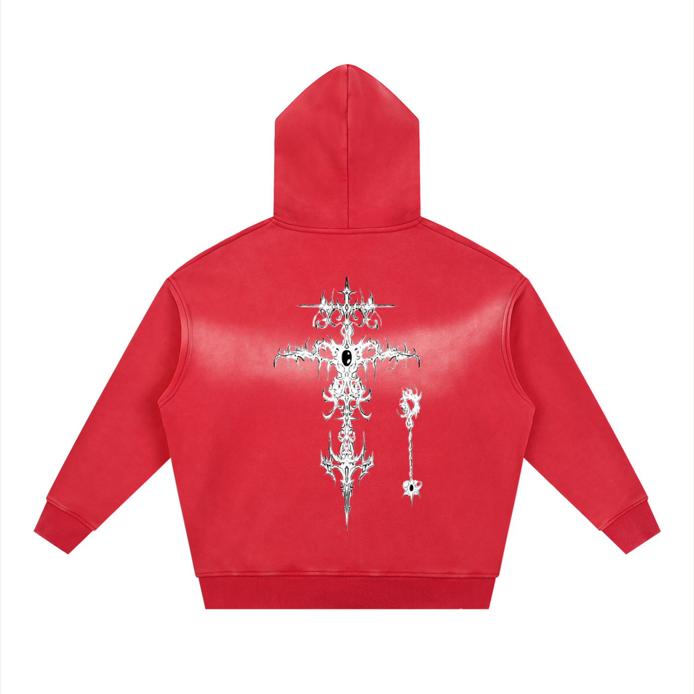 Sunfade Two-way Zipper Boxy Fleece Hoodie