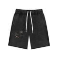 Unisex Mineral Wash Raw Edge Shorts