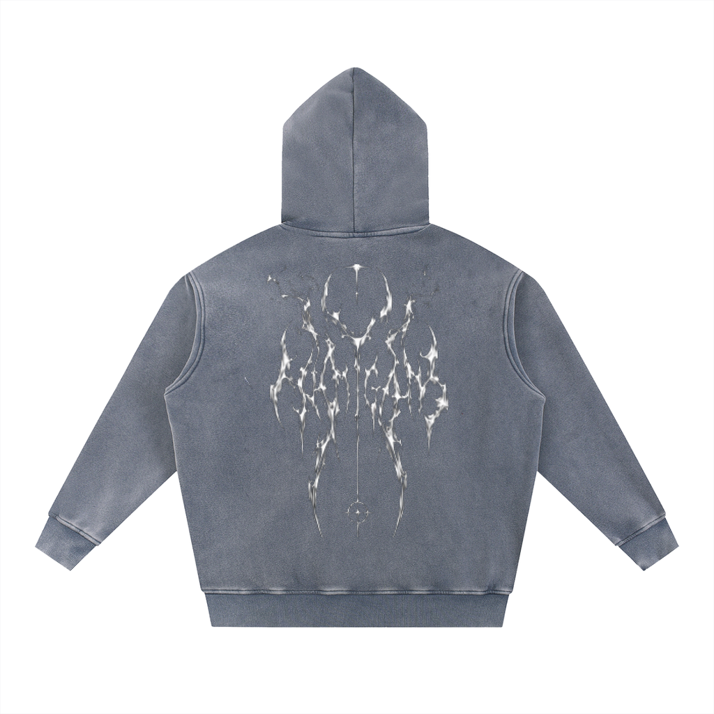 Snow Wash Fleece Oversize Hoodie