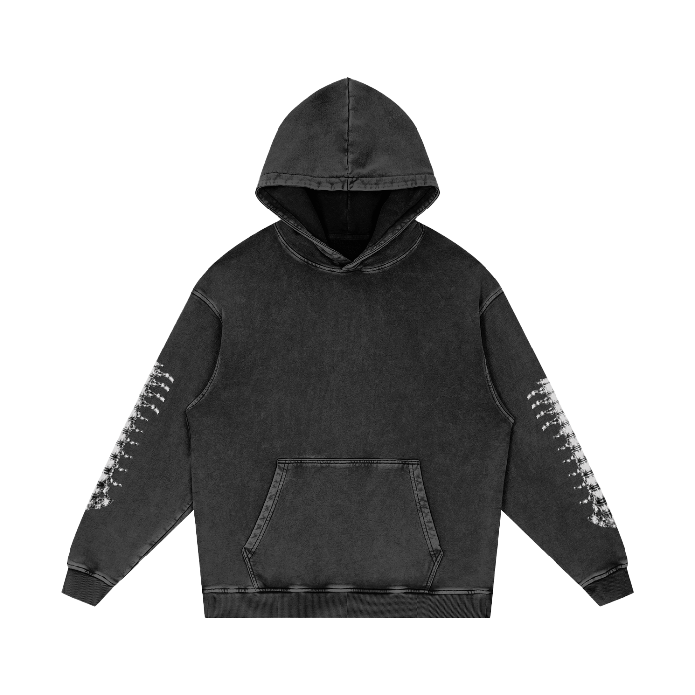Snow Washed Loose Cotton Hoodie