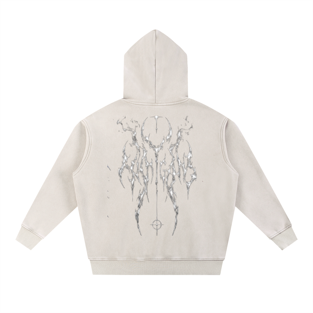 Snow Wash Fleece Oversize Hoodie
