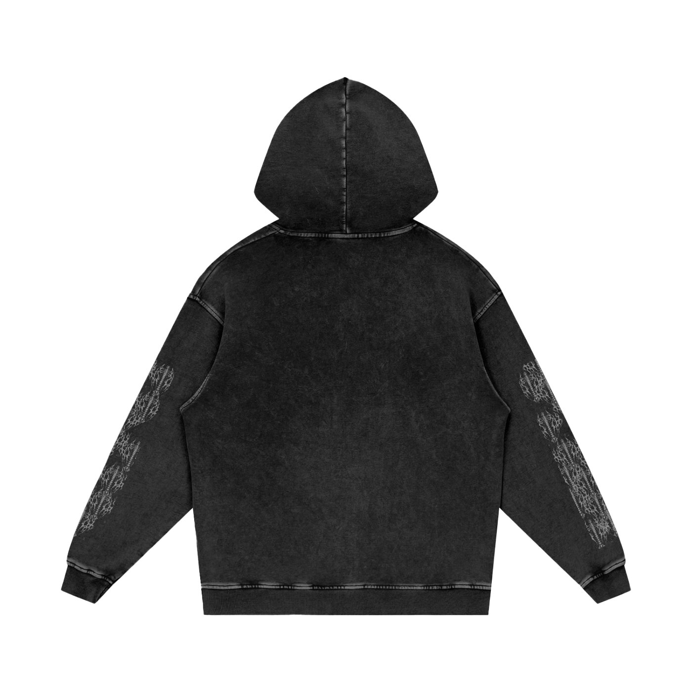 Snow Washed Loose Cotton Hoodie