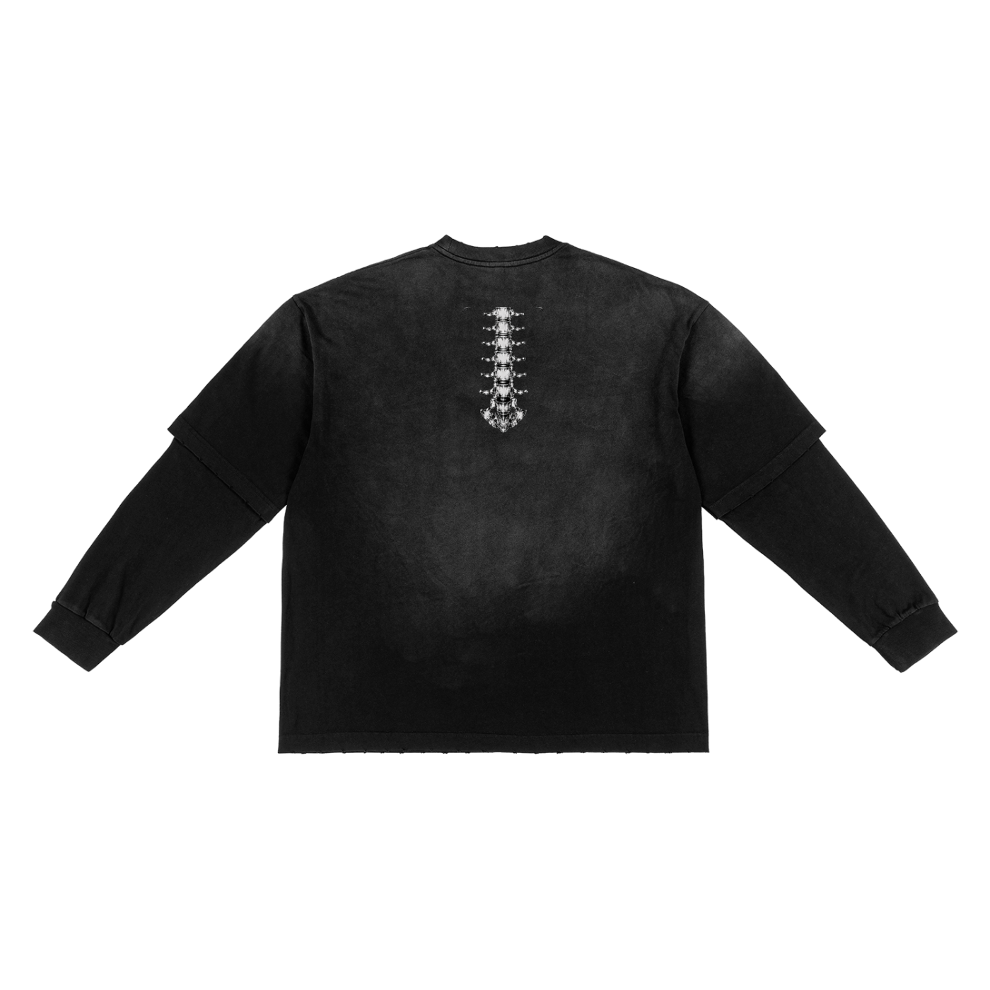 Sunfade Hand-Frayed Faux Two-Piece T-Shirt