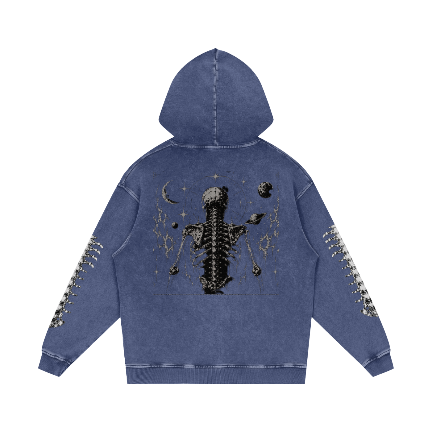 Snow Washed Loose Cotton Hoodie