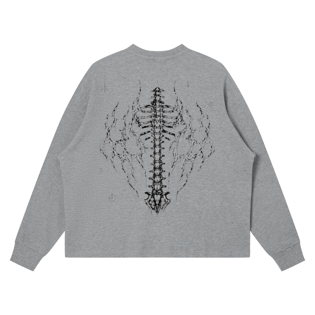 Unisex Waffle Boxy Long Sleeve T-Shirt
