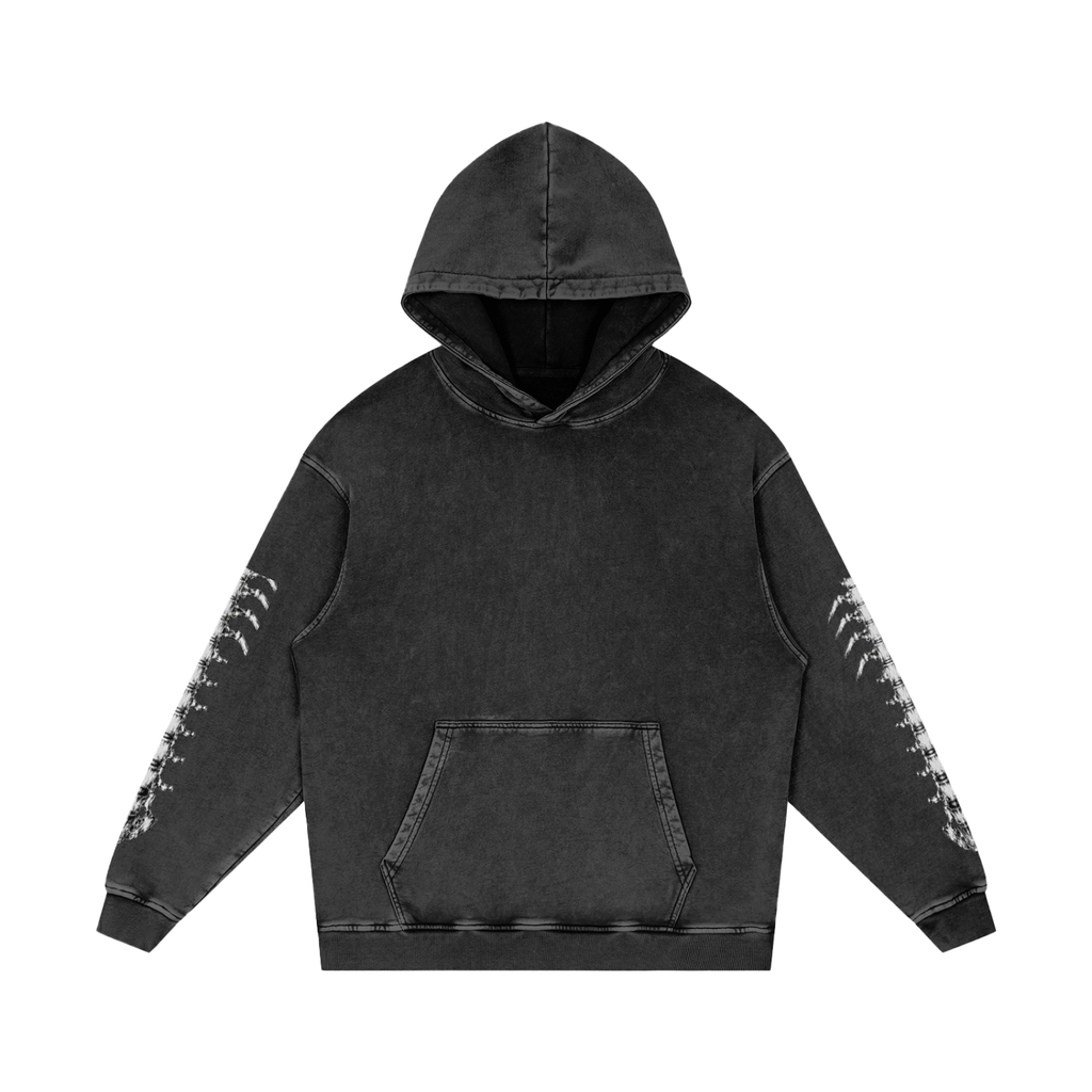 Snow Washed Loose Cotton Hoodie