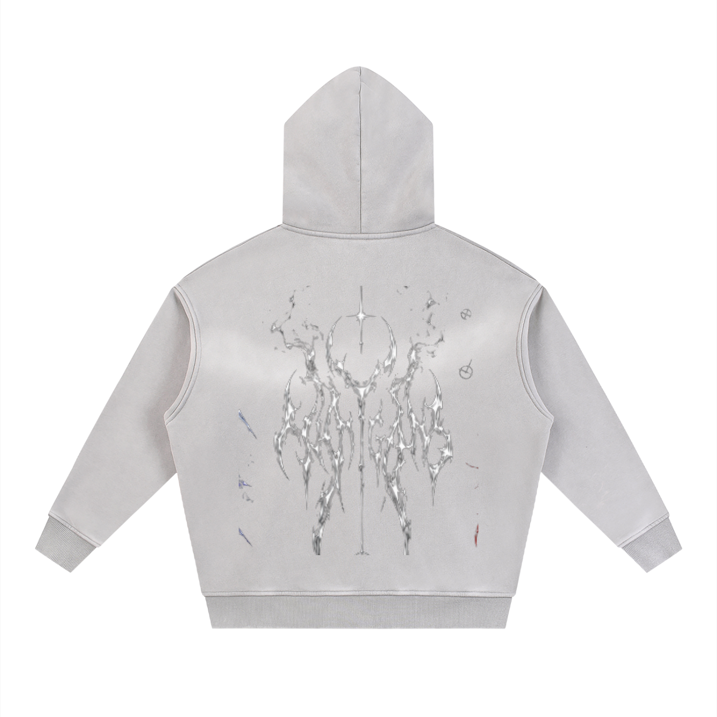 Sunfade Two-way Zipper Boxy Fleece Hoodie