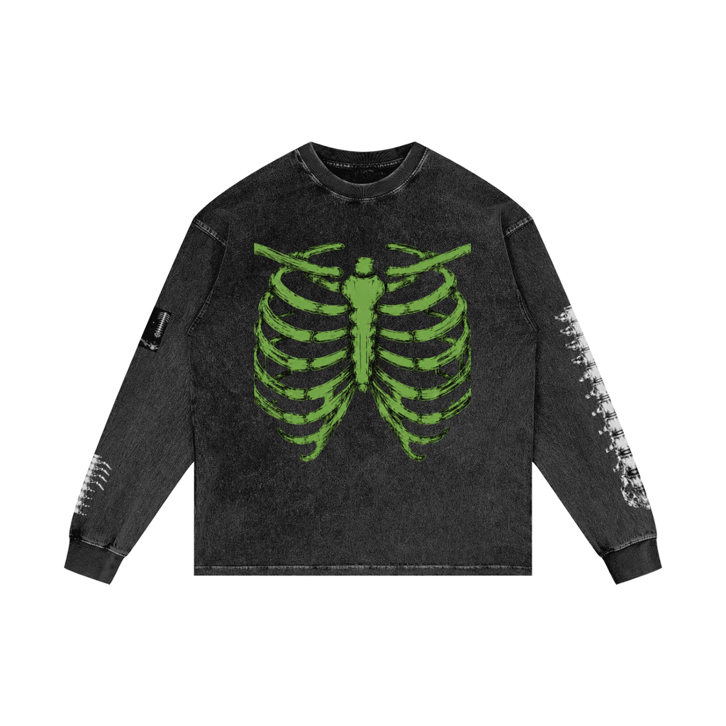 Acid Wash Oversize Long Sleeve T-Shirt