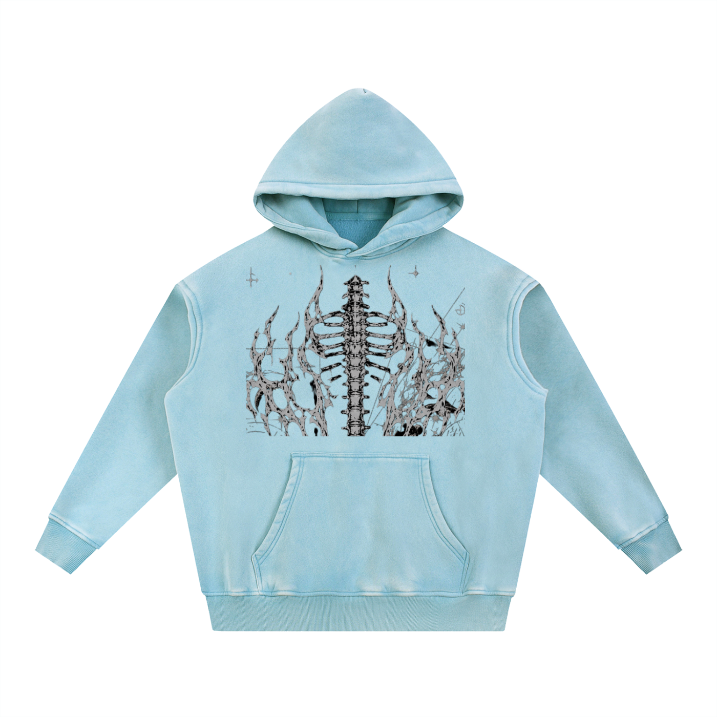 Snow Wash Fleece Oversize Hoodie