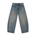Men's Distressed Barrel Leg Jeans