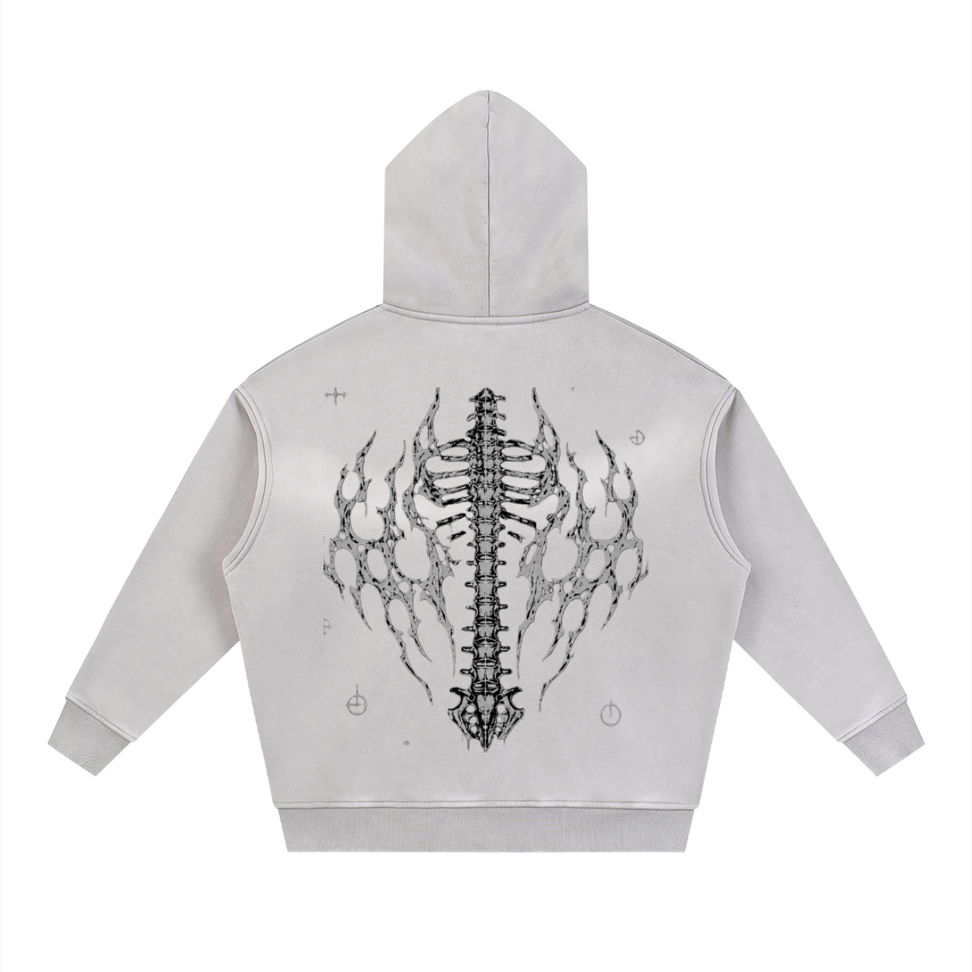 Sunfade Two-way Zipper Boxy Fleece Hoodie