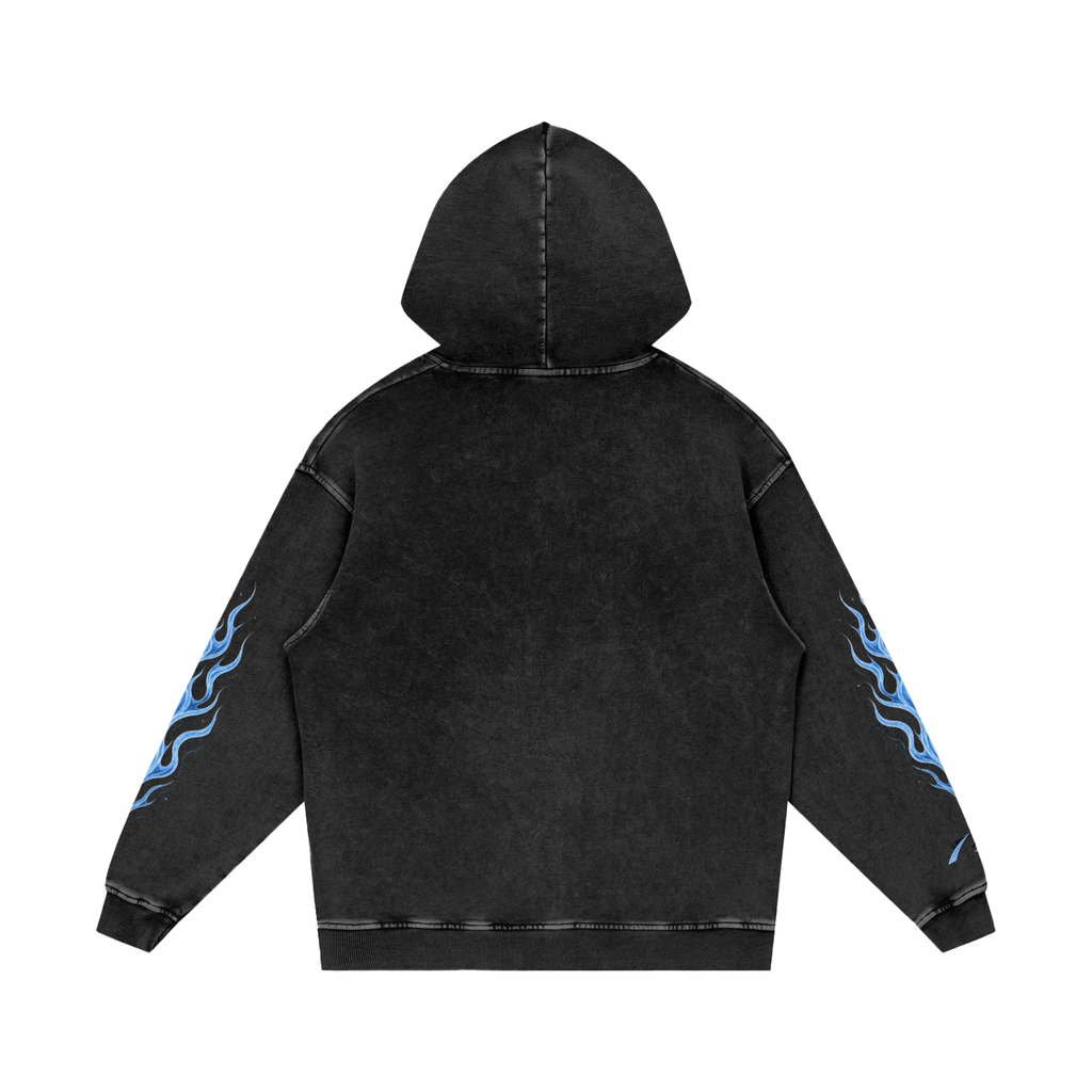 Snow Washed Loose Cotton Hoodie