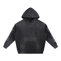 Vintage Washed Frayed Fleece Hoodie