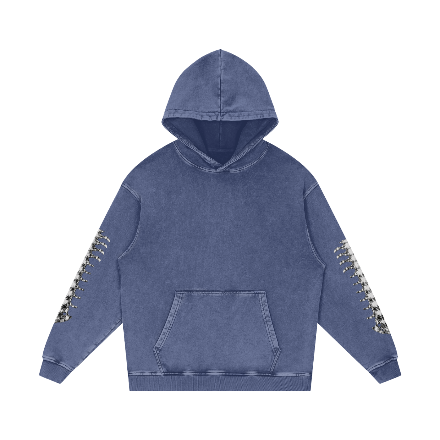 Snow Washed Loose Cotton Hoodie